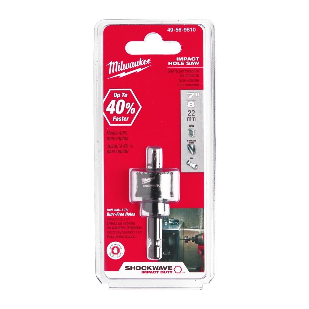 UDAROWE_PIŁY_WALCOWE_Milwaukee_Shockwave_Holesaw_22_mm_1