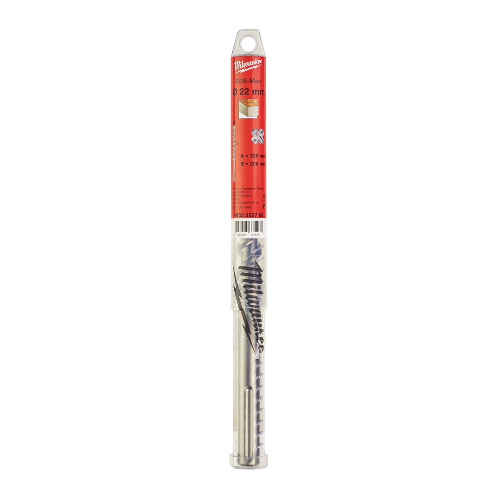 Wiertła_SDS-Max,_4-ostrzowe_Milwaukee_SDS-Max_22_x_320_-_1_pc_1