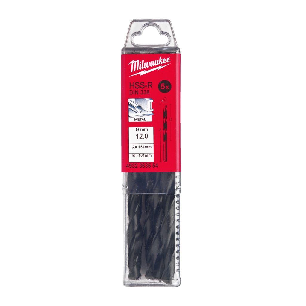 Wiertła_do_metalu_HSS,_walcowane_-_DIN_338_-_opakowanie_po_5_i_10_szt._Milwaukee_HSSR_12.0_x_151_-_5_pcs_1