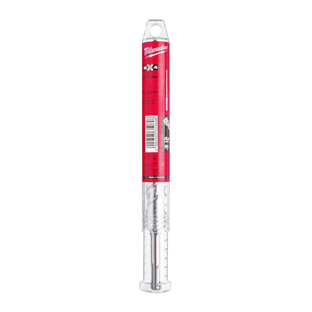 Wiertła_SDS-Plus_MX4,_4-ostrzowe_Milwaukee_SDS-Plus_MX4_22_x_250_-_1_pc_1