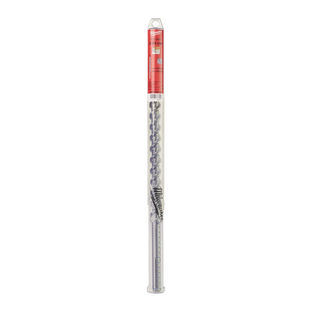 Wiertła_SDS-Max,_4-ostrzowe_Milwaukee_SDS-Max_26_x_520_-_1_pc_1