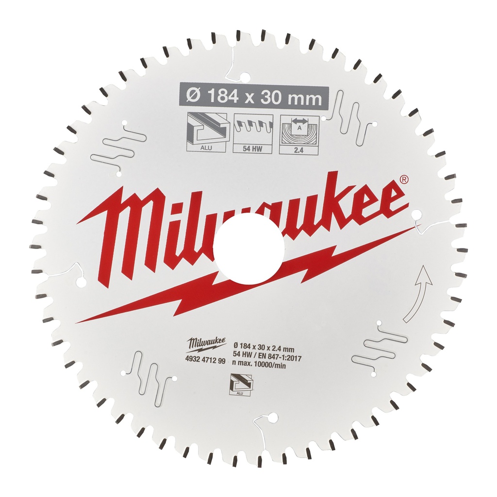 Tarcze_pilarskie_do_ręcznych_pił_tarczowych_Milwaukee_CSB_P_Alu184_x_30_x_2,4_x_54TF_neg._1