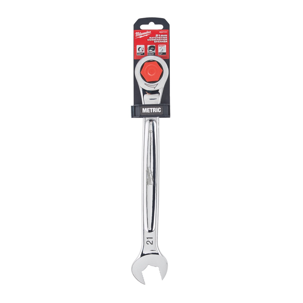 Klucze_płasko-oczkowe_z_grzechotką_MAX_BITE™_Milwaukee_Maxbite_Ratcheting_Metric_Combination_Spanner_21mm_-_1pc_1