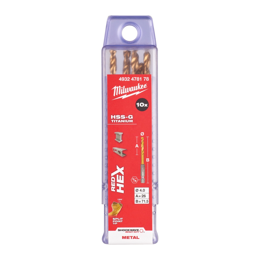 Wiertła_do_metalu_HSS-TiN_-_opakowanie_5_i_10_sztuk_Milwaukee_Shockwave_HSS-G_TiN_Red_Hex_4_mm_-_10_pcs_1