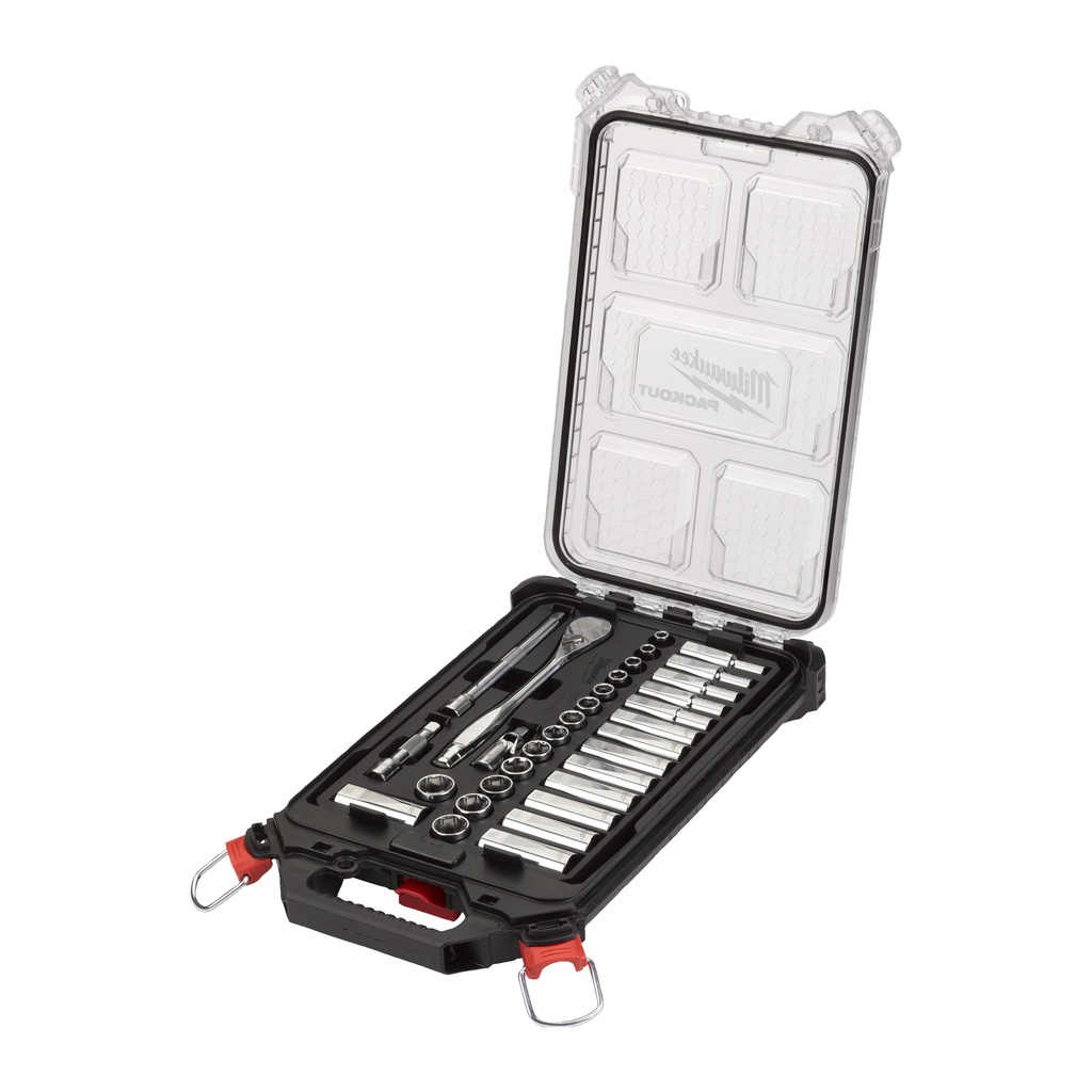 Zestawy_nasadek_z_grzechotką_Milwaukee_3/8"_Metric_32_pc_Ratchet_&_Socket_PACKOUT_Set_1