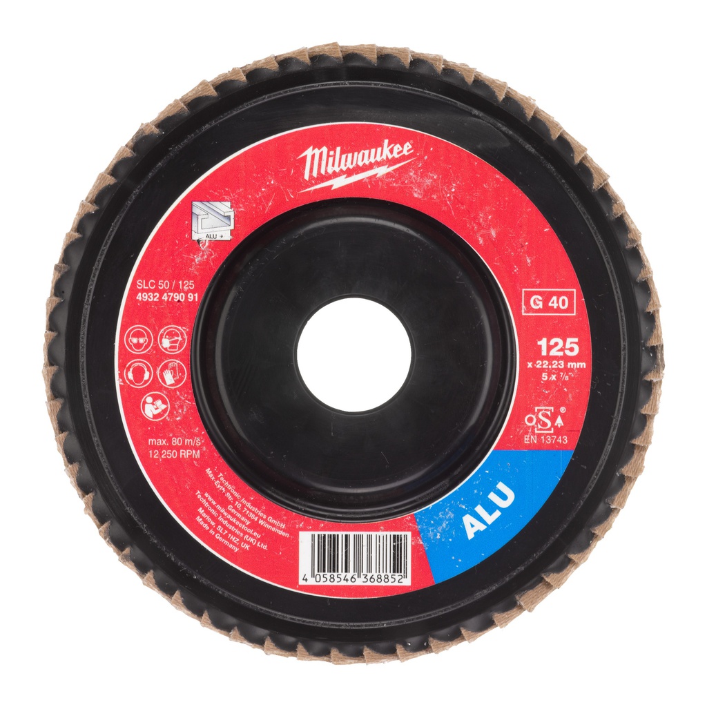 Tarcze_listkowe_do_aluminium_Milwaukee_FLAP_DISC_ALU_SLC50/125mm_G40_-_1pc_1