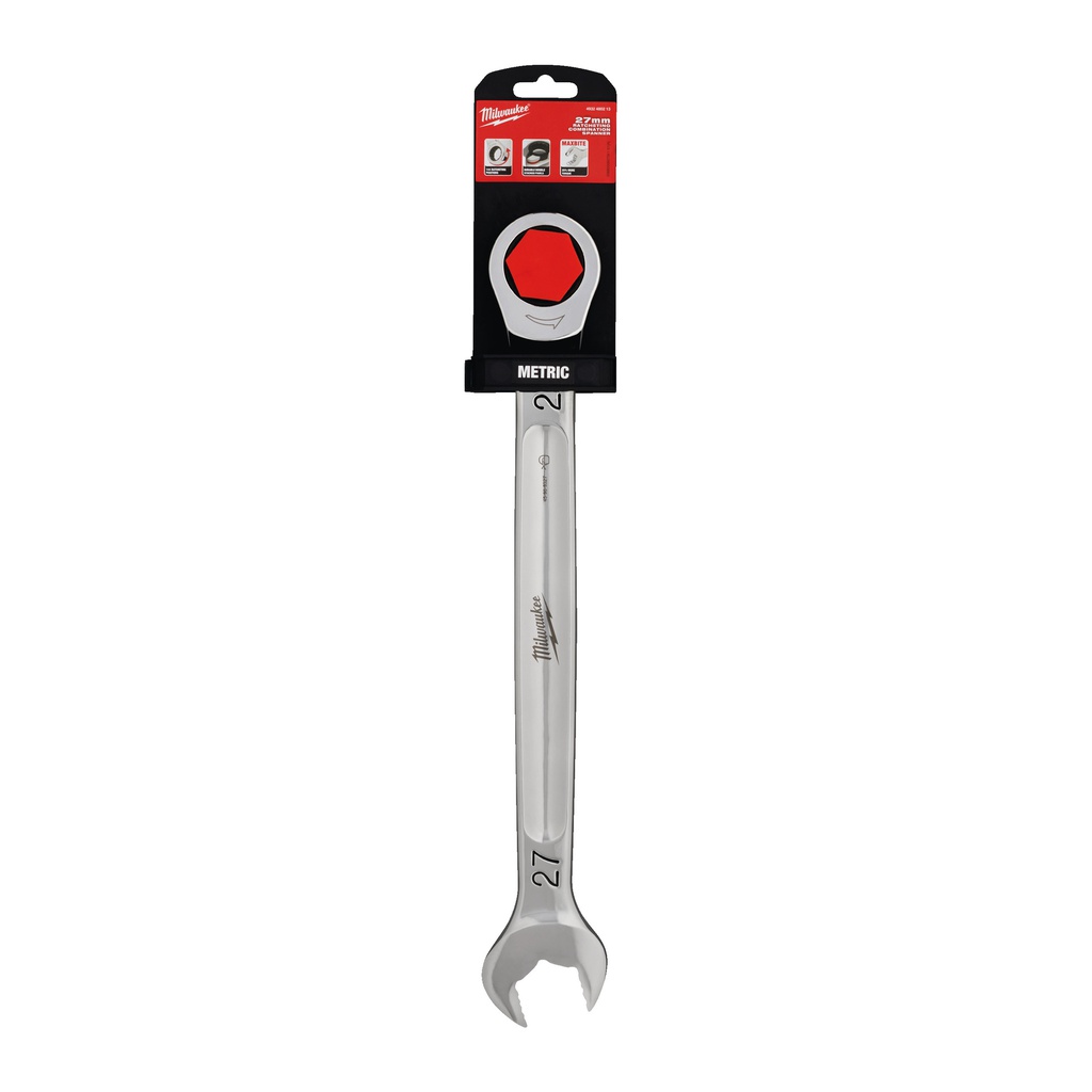 Klucze_płasko-oczkowe_z_grzechotką_MAX_BITE™_Milwaukee_Maxbite_Ratcheting_Metric_Combination_Spanner_-_27_mm_1