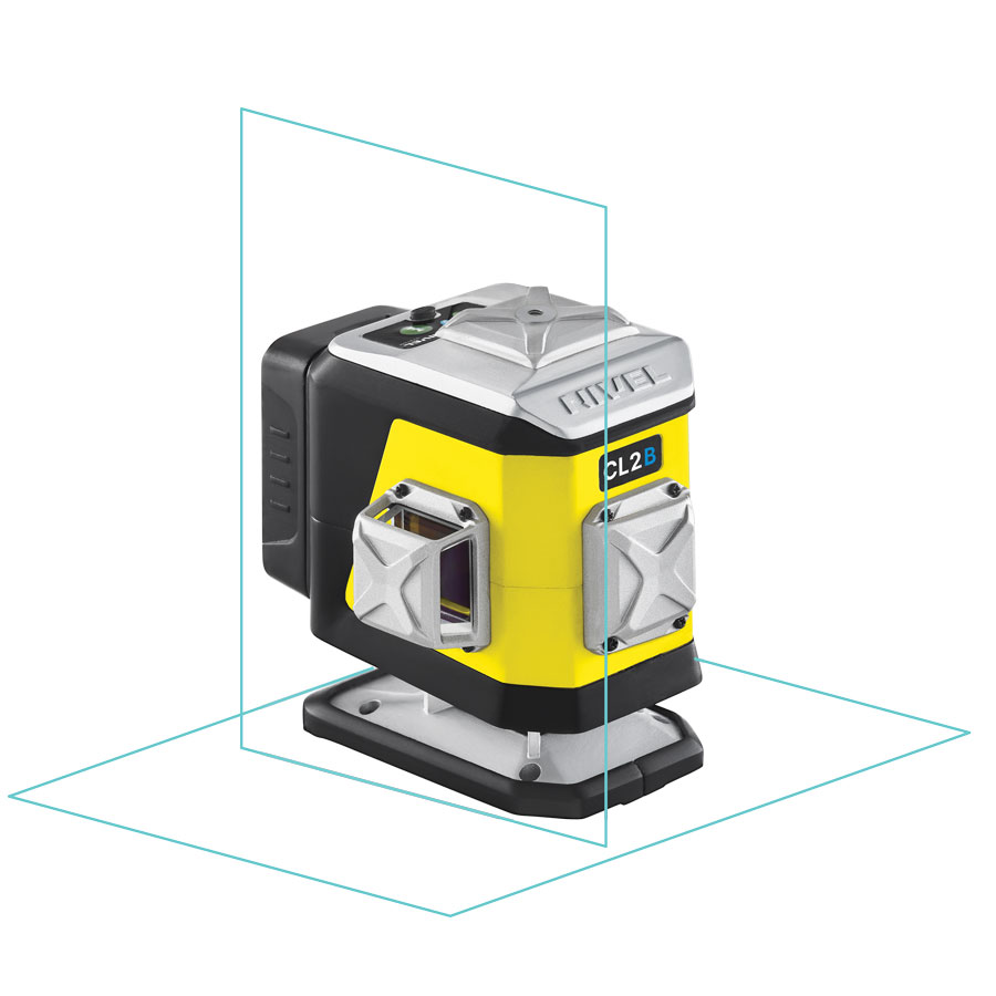 ZESTAW Laser krzyżowy Nivel System CL2B niebieski + tyczka LP36