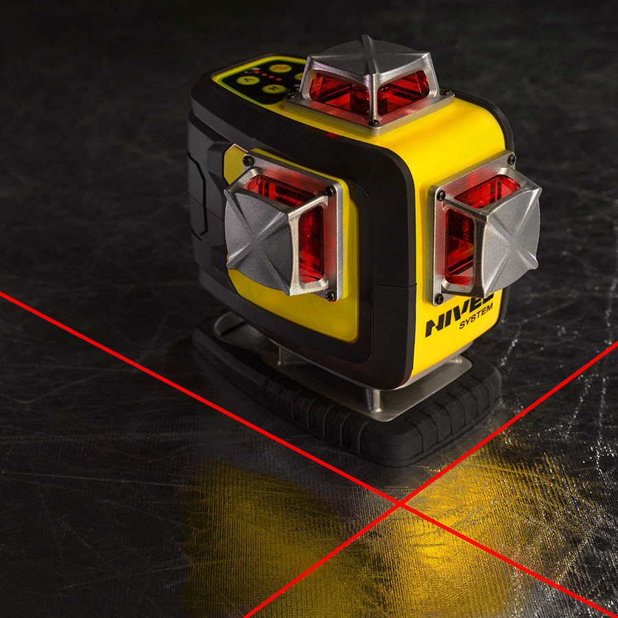 ZESTAW Laser krzyżowy Nivel System CL4D-R czerwony + statyw SJJM1EX + odbiornik RD800 + łata LS24