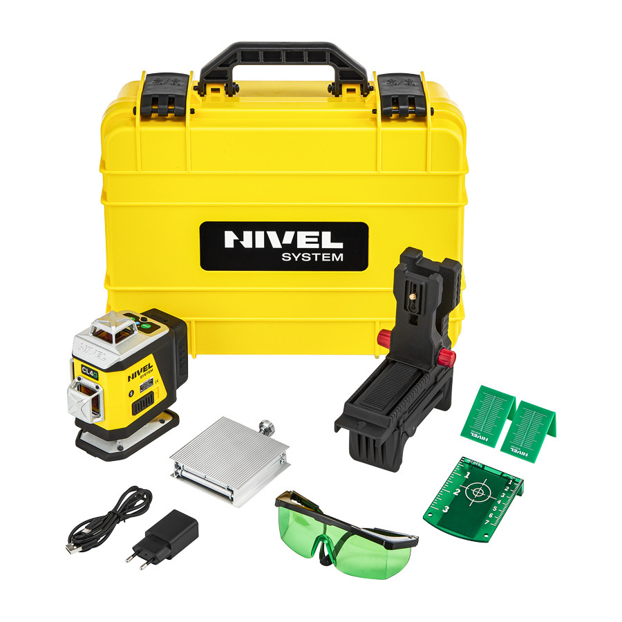 ZESTAW Laser krzyżowy Nivel System CL4G zielony + statyw SJJM1EX + czujnik RD800