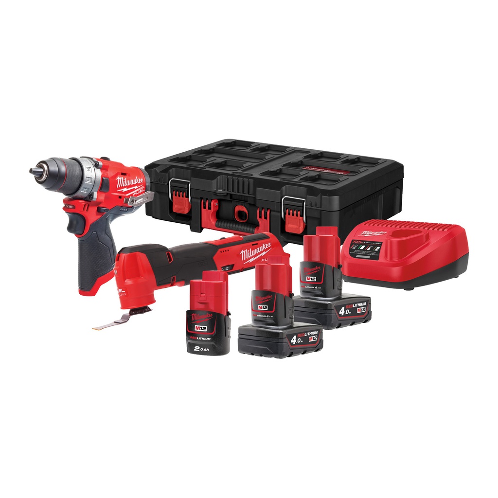 M12 FUEL™ Zestaw promocyjny narzędzi akumulatorowych POWERPACK Milwaukee | M12 FPP2AX-423P