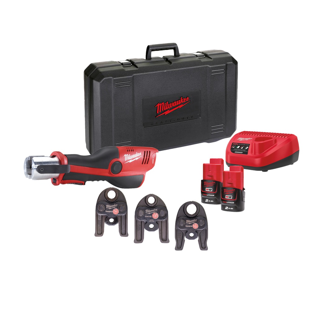 M12™ FORCE LOGIC™ Subkompaktowa hydrauliczna praska do zaciskania rur Milwaukee | M12 HPT-202C TH-SET