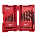 Wiertła do metalu HSS-G RED COBALT- DIN 338 - kasety Milwaukee | HSSGC Set - 19 pcs