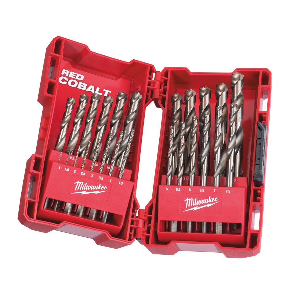 Wiertła do metalu HSS-G RED COBALT- DIN 338 - kasety Milwaukee | HSSGC Set - 25 pcs