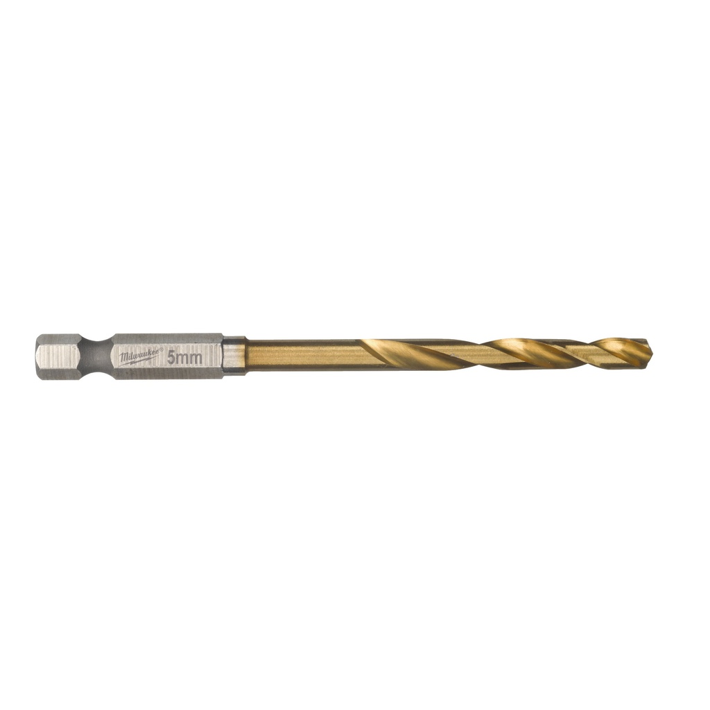 Wiertła do metalu HSS-TiN - opakowanie 5 i 10 sztuk Milwaukee | Shockwave HSS-G TiN Red Hex 5 mm - 10 pcs