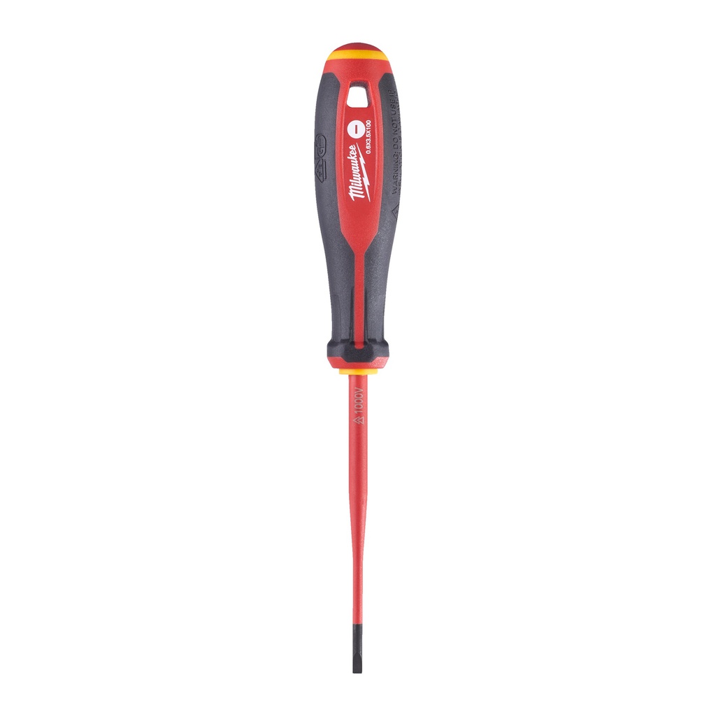 Wkrętai izolowane VDE Milwaukee | Tri-Lobe VDE Screwdriver - Slotted 0.6 x 3.5 x 100