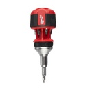 Krótki uniwersalny wkrętak z grzechotką 8 w 1 Milwaukee | 8 in 1 Compact Ratcheting Multi-bit Screwdriver - 1pc