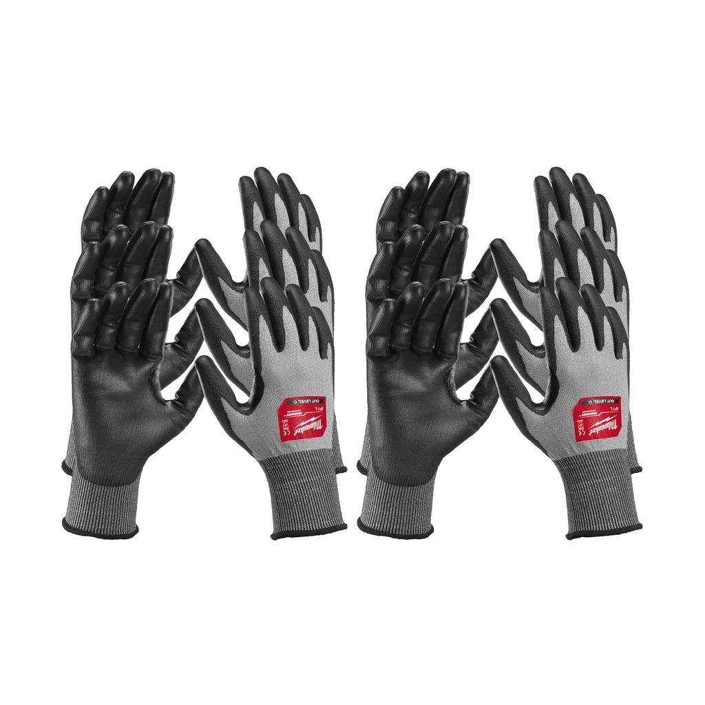 Rękawice odporne na przecięcia o wysokim poziomie manipulacyjności - poziom C Milwaukee | Pack Hi-Dex Cut C Gloves - 8/M - 12pc