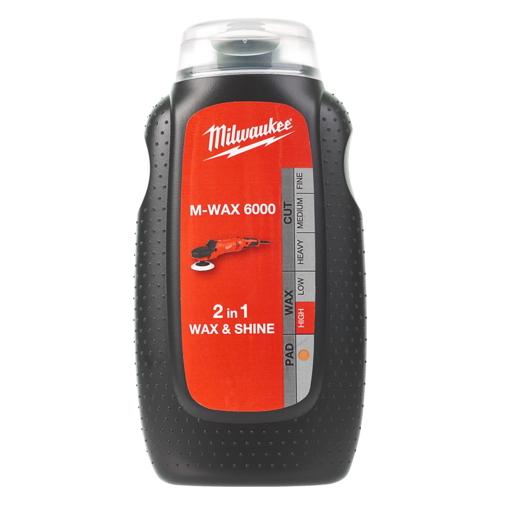 Akcesoria polerskie klasy premium, mocowane na rzep ⌀ 125 mm Milwaukee | Polish M-Wax 6000 (250 ml)