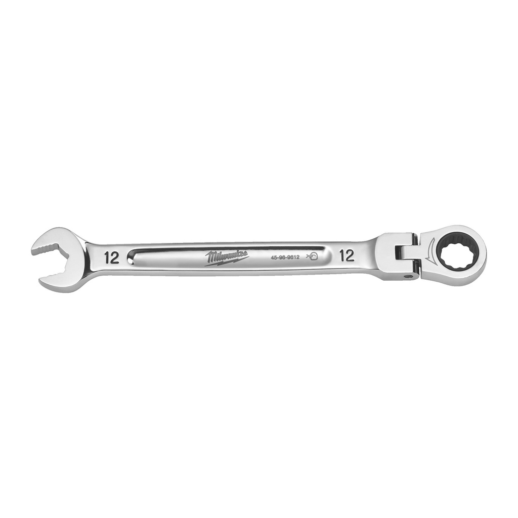 Klucze płasko-oczkowe MAXBITE™ z ruchomą główką grzechotki Milwaukee | Maxbite Flex Head Ratcheting Spanner - Metric - 12 mm