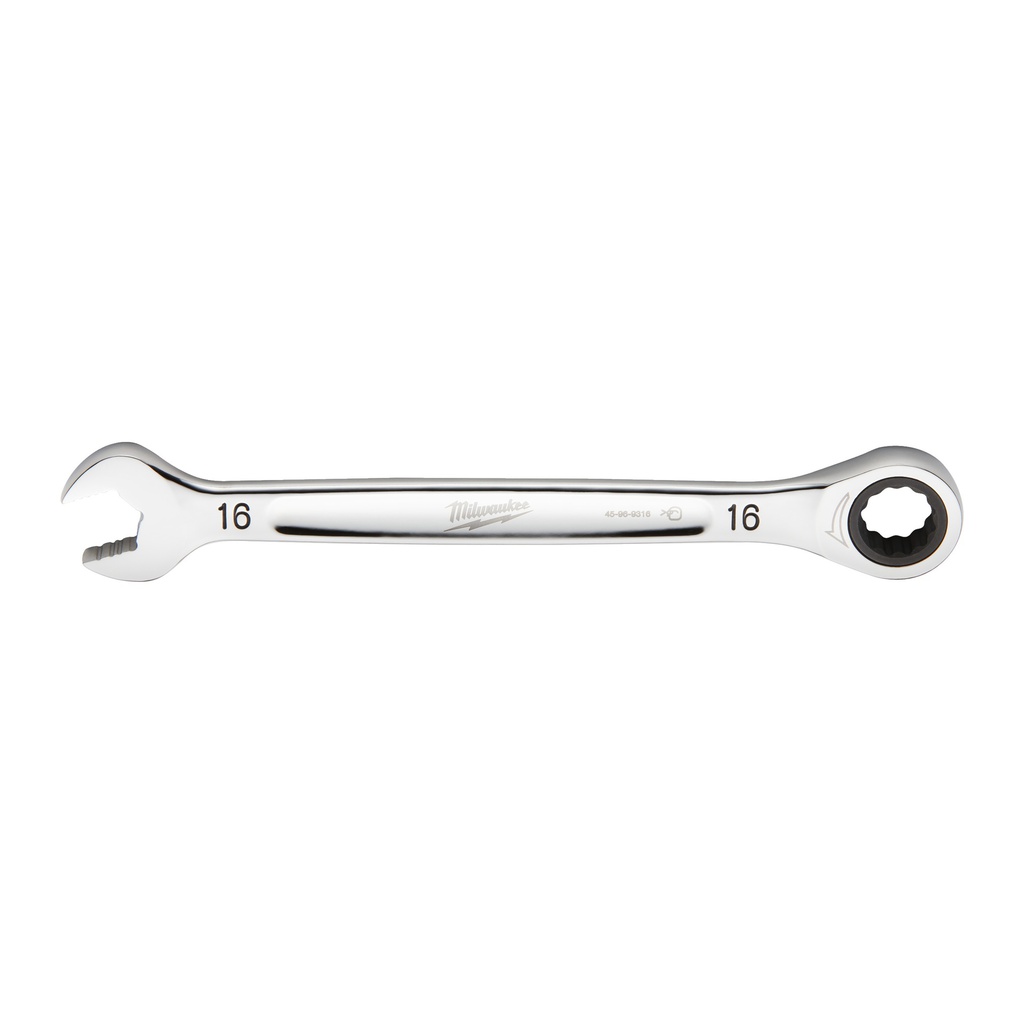 Klucze płasko-oczkowe z grzechotką MAX BITE™ Milwaukee | Maxbite Ratcheting Metric Combination Spanner 16mm - 1pc