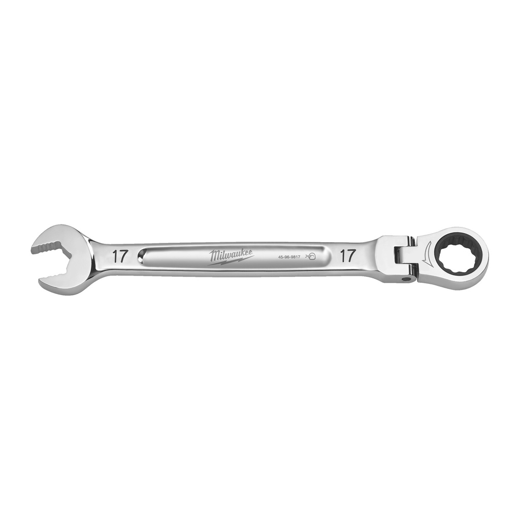 Klucze płasko-oczkowe MAXBITE™ z ruchomą główką grzechotki Milwaukee | Maxbite Flex Head Ratcheting Spanner - Metric - 17 mm