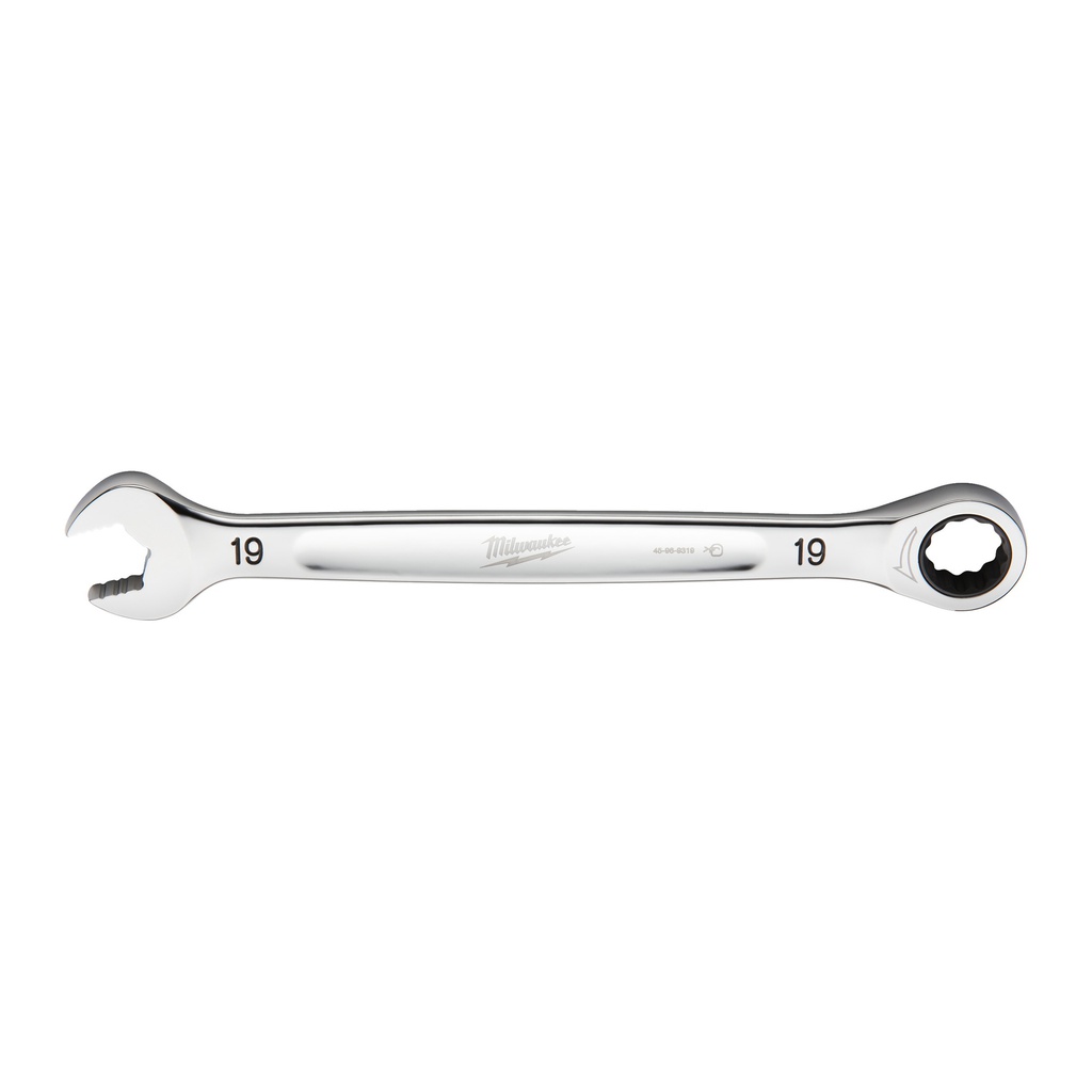 Klucze płasko-oczkowe z grzechotką MAX BITE™ Milwaukee | Maxbite Ratcheting Metric Combination Spanner 19mm - 1pc