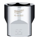 Nasadki chromowane ⅜ ″ Milwaukee | 3/8 Drive Socket Metric Standard - 22 mm