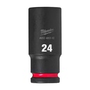 Nasadki Udarowe SHOCKWAVE™ IMPACT DUTY  ½" - długie Milwaukee | 24 mm 1/2" impact socket deep - 1pc