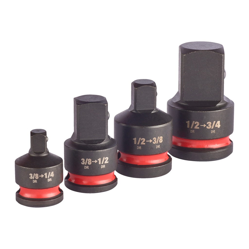 Zestaw adapterów do nasadek udarowych Milwaukee | Impact socket adaptor set-4pc