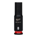 Nasadki Udarowe SHOCKWAVE™ IMPACT DUTY ¼″ - długie Milwaukee | 8 mm 1/4" impact socket deep - 1 pc