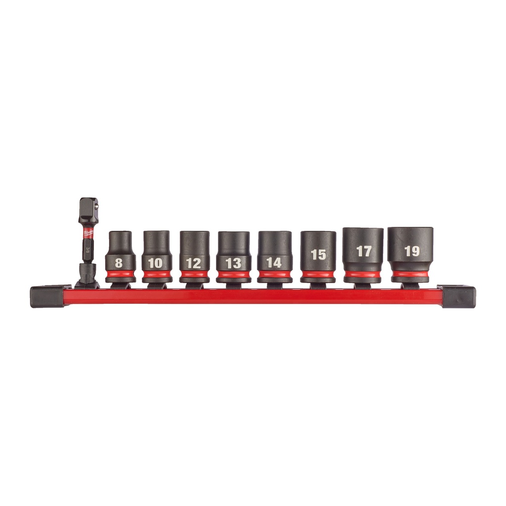 Zestaw nasadek udarowych SHOCKWAVE™ IMPACT DUTY 3/8˝ Hex Milwaukee | 3/8" impact socket STD set-9pc