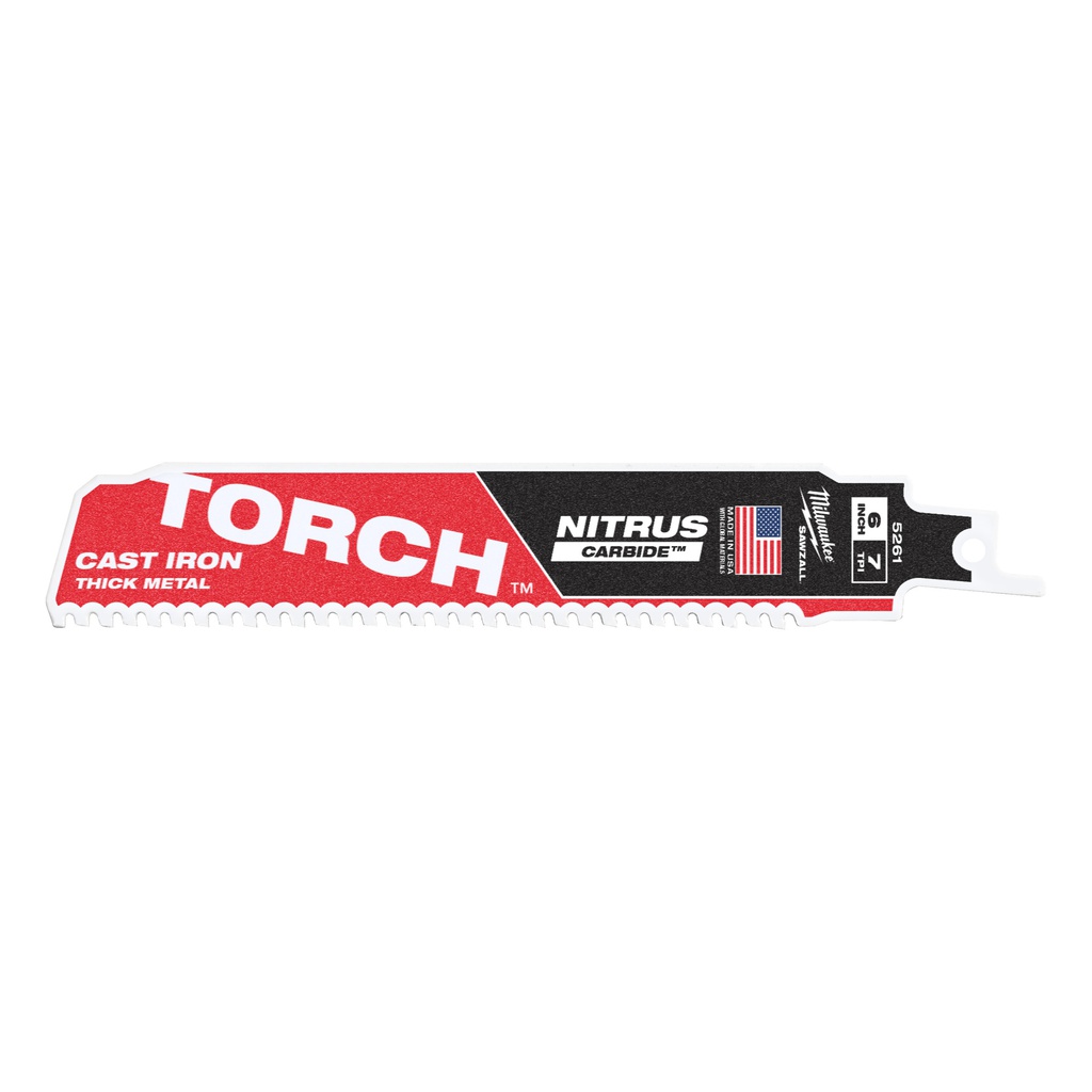 Metal: Brzeszczoty TORCH™ NITRUS CARBIDE ™ z węglikiem Milwaukee | TCT TORCH NITRUS 150 x 8 - 1pc