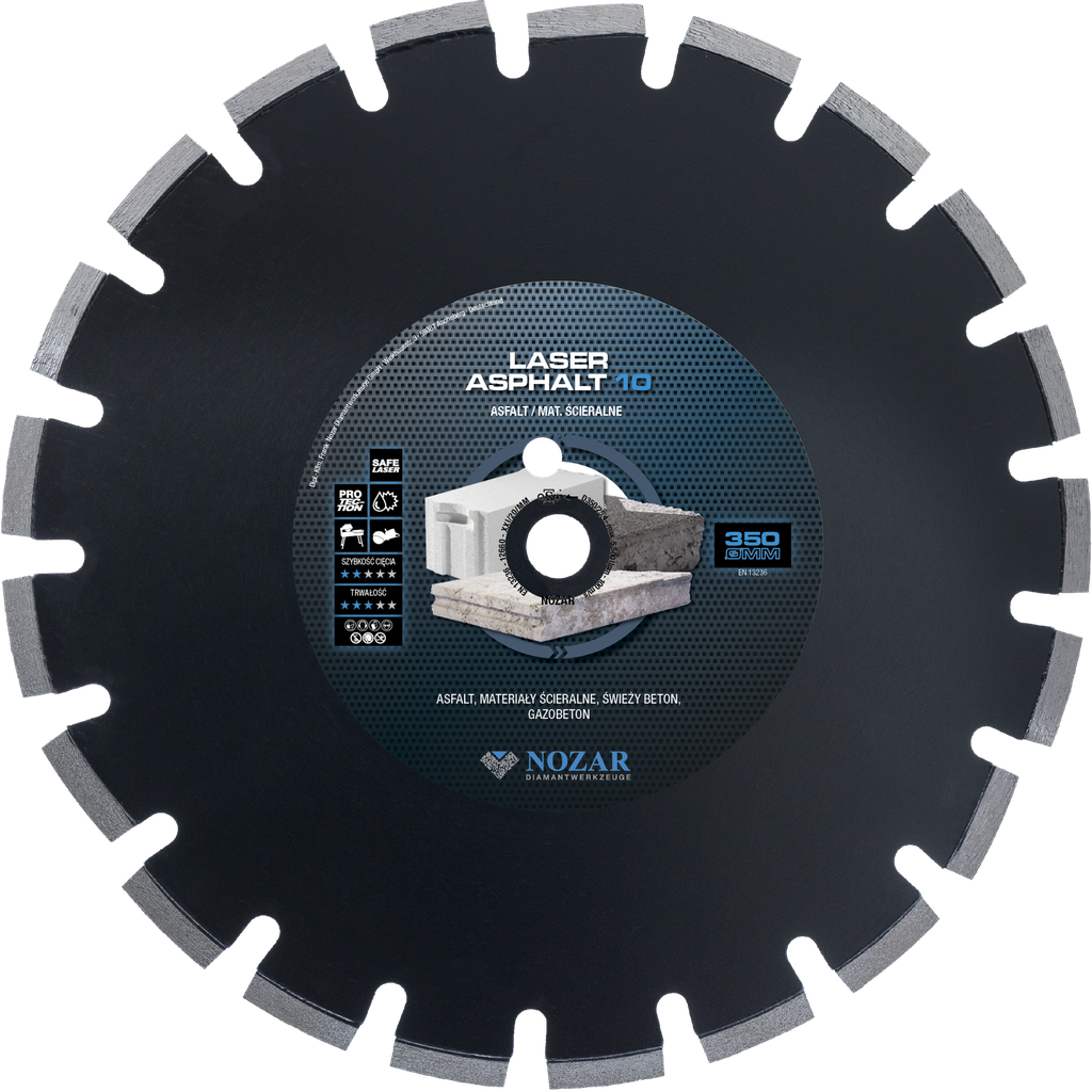 Tarcza diamentowa Nozar Laser Asphalt 10 350x25,4 mm