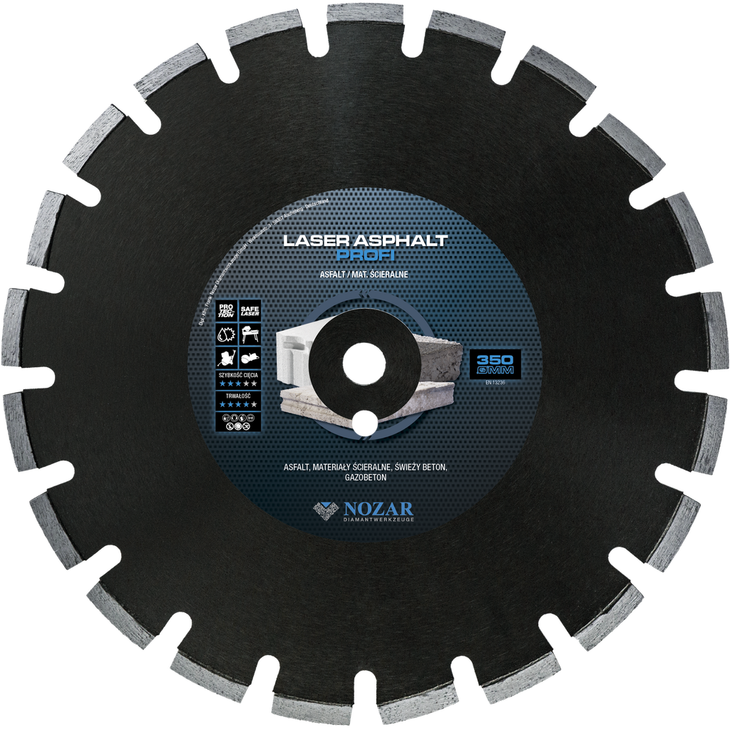 Tarcza diamentowa Nozar Laser Asphalt Profi 350x25,4 mm