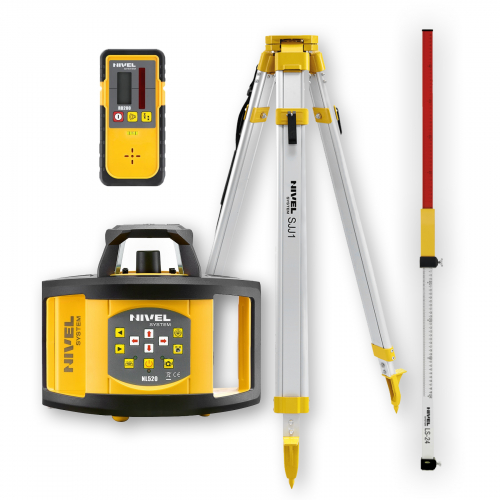 Niwelator laserowy Nivel System NL520 - ZESTAW   łata LS-24   statyw SJJ1