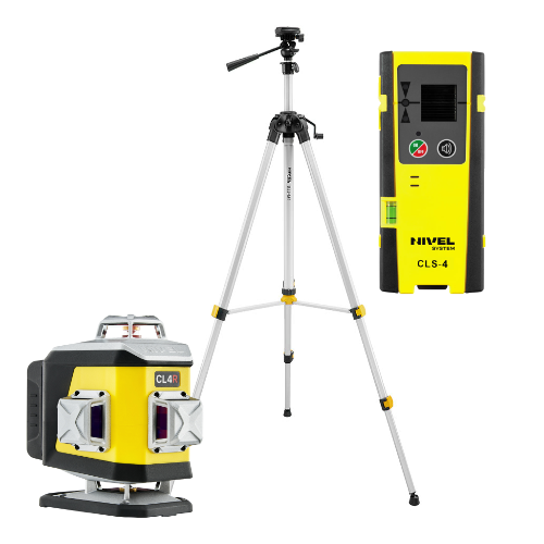 [CL4R-zestaw3] ZESTAW Laser krzyżowy Nivel System CL4R czerwony + statyw SJJM1EX + czujnik CLS4