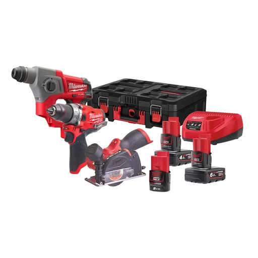 [4933478822] M12 FUEL™ Zestaw promocyjny narzędzi akumulatorowych POWERPACK Milwaukee | M12 FPP3R-6423P