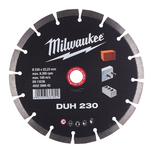 [4932399542] Tarcze diamentowe DUH Milwaukee | DUH 230 mm - 1 pc