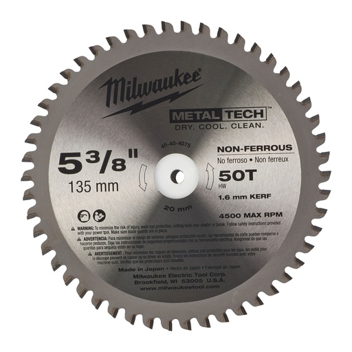 [48404075] Tarcze tnące do metalu. Milwaukee | CSB P M 135 x 20 x 1.6 x 50 - 1pc