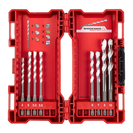 [4932471113] Wiertła do wiercenia otworów w różnych materiałach Milwaukee | Multi Material 8 pc set - UK