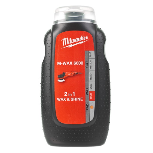 [4932430476] Akcesoria polerskie klasy premium, mocowane na rzep ⌀ 125 mm Milwaukee | Polish M-Wax 6000 (250 ml)