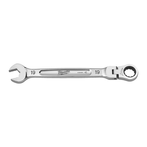 [4932480192] Klucze płasko-oczkowe MAXBITE™ z ruchomą główką grzechotki Milwaukee | Maxbite Flex Head Ratcheting Spanner - Metric - 19 mm