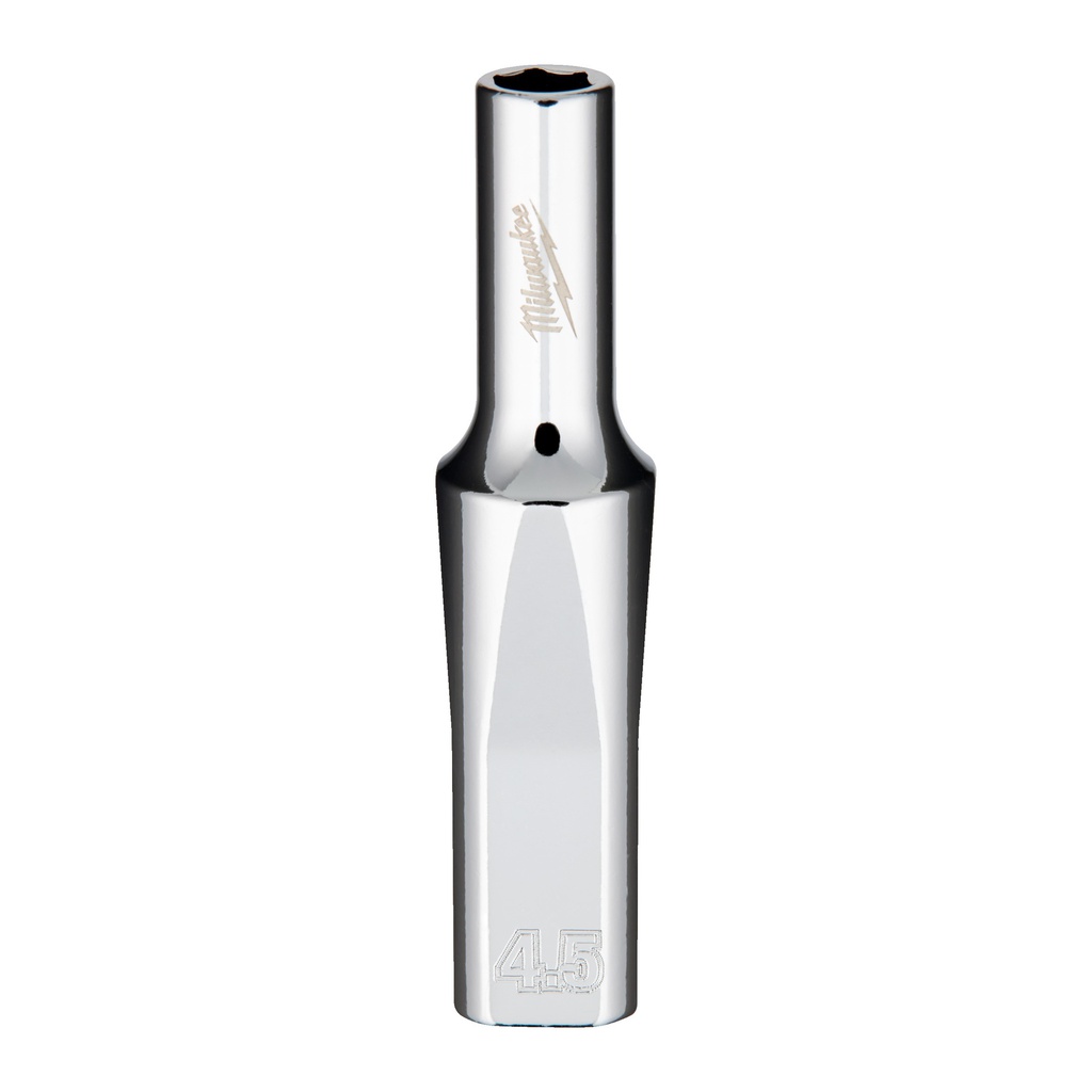 Nasadki chromowane ¼″ Milwaukee | 1/4 Drive Socket Metric Deep - 4.5 mm