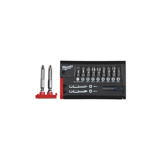 [4932399513] Kompaktowe kasety z końcówkami wkrętakowymi Milwaukee | Compact Set SL / PH / PZ - 12 pcs