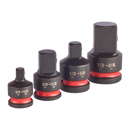 [4932480356] Zestaw adapterów do nasadek udarowych Milwaukee | Impact socket adaptor set-4pc