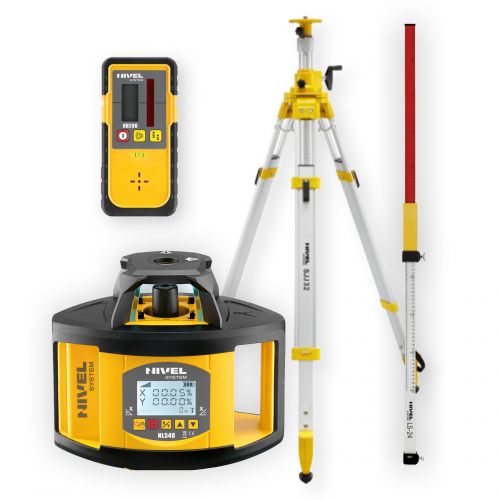 [NL540-zestaw2] Niwelator laserowy Nivel System NL540 - ZESTAW   łata LS-24   statyw SJJ32