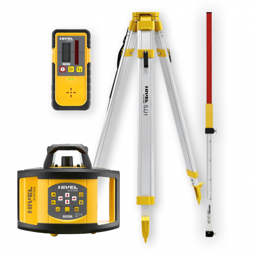 [NL520G-zestaw1] Niwelator laserowy Nivel System NL520G - ZESTAW   łata LS-24   statyw SJJ1